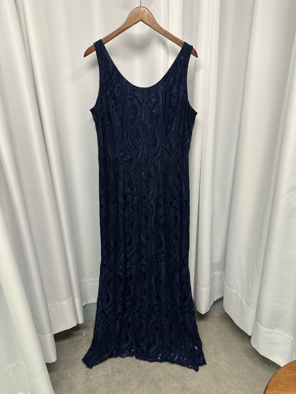 Ursula of Switzerland Navy blue elegant gown sleeveless Maxi Dress size 18